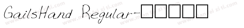 GailsHand Regular字体转换